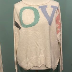 {NY&Co} Ivory LOVE Dolman  Sweater